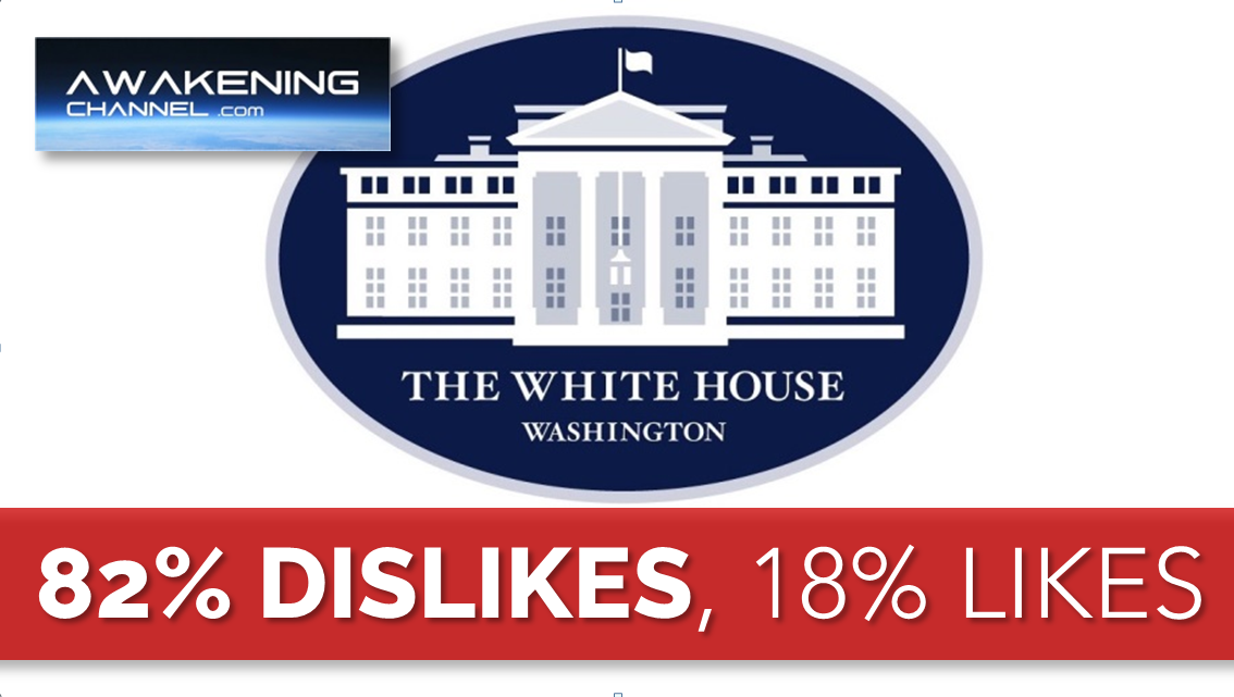 82% Dislikes, 18% Likes. The White House first quarter